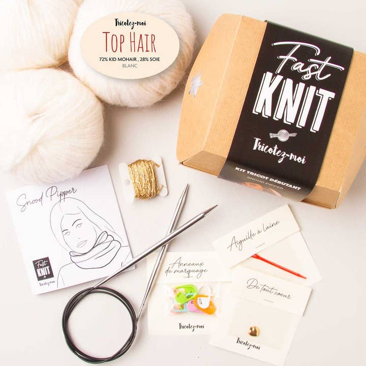 Pipper Malha Rápida Dourado Branco por atacado de Tricotez-moi