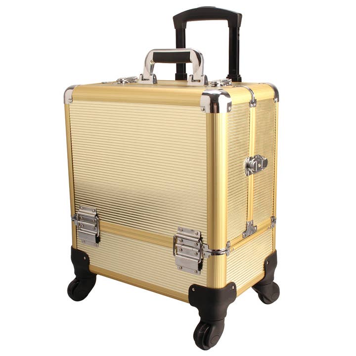 Extendable Beauty Organizer Case / Gold Stripe for wholesale by TZ Case