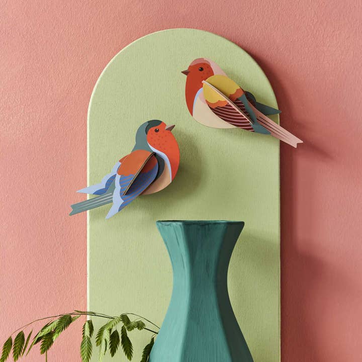 Studio Roof - Wholesale Wall Accent - 3D Wall Art - Garden Birds - Robins1