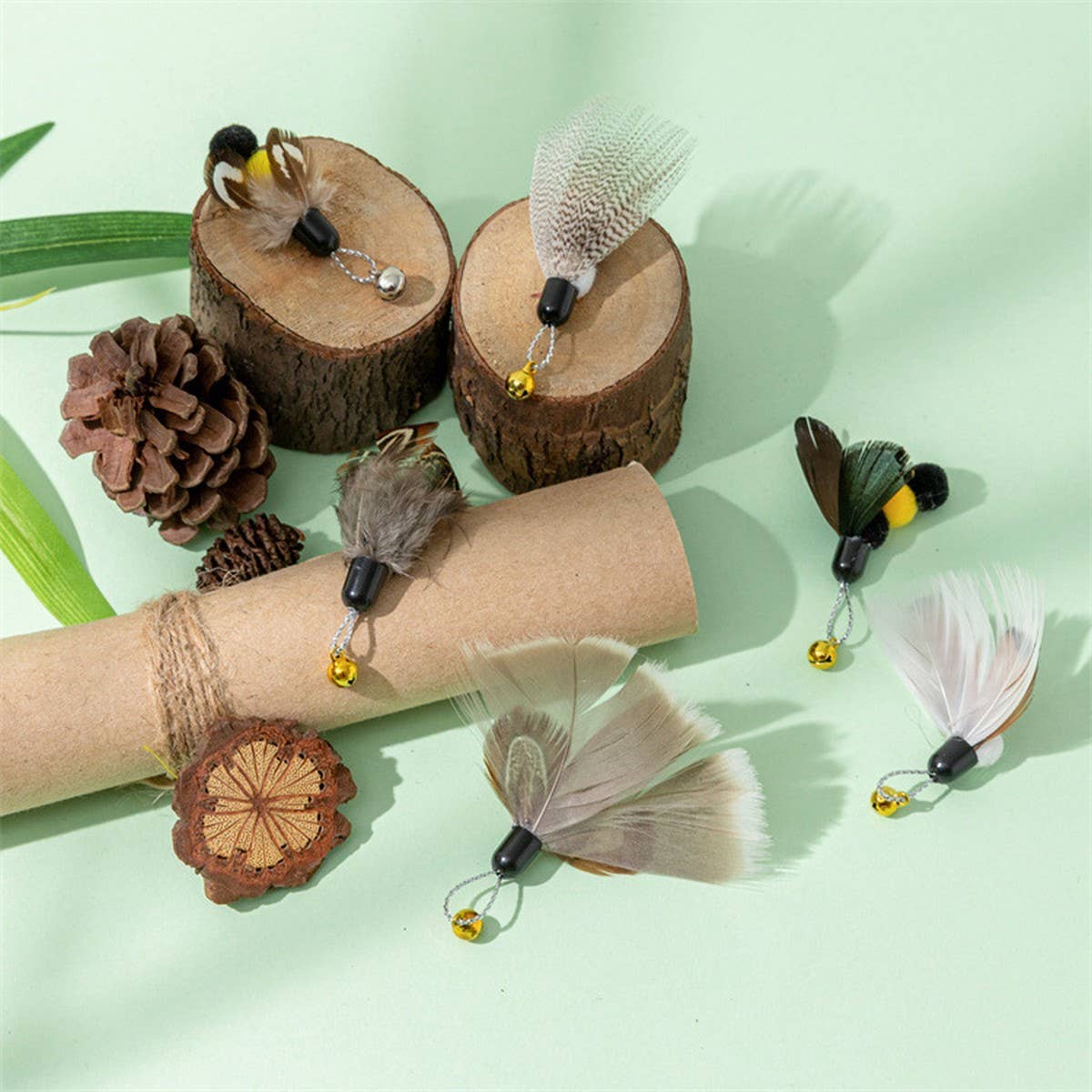 PAWPAWwholesale - Wholesale Pet Toy - Cat - Insect Teaser Wand for Cats – Refill Bug Heads_CWMM679520