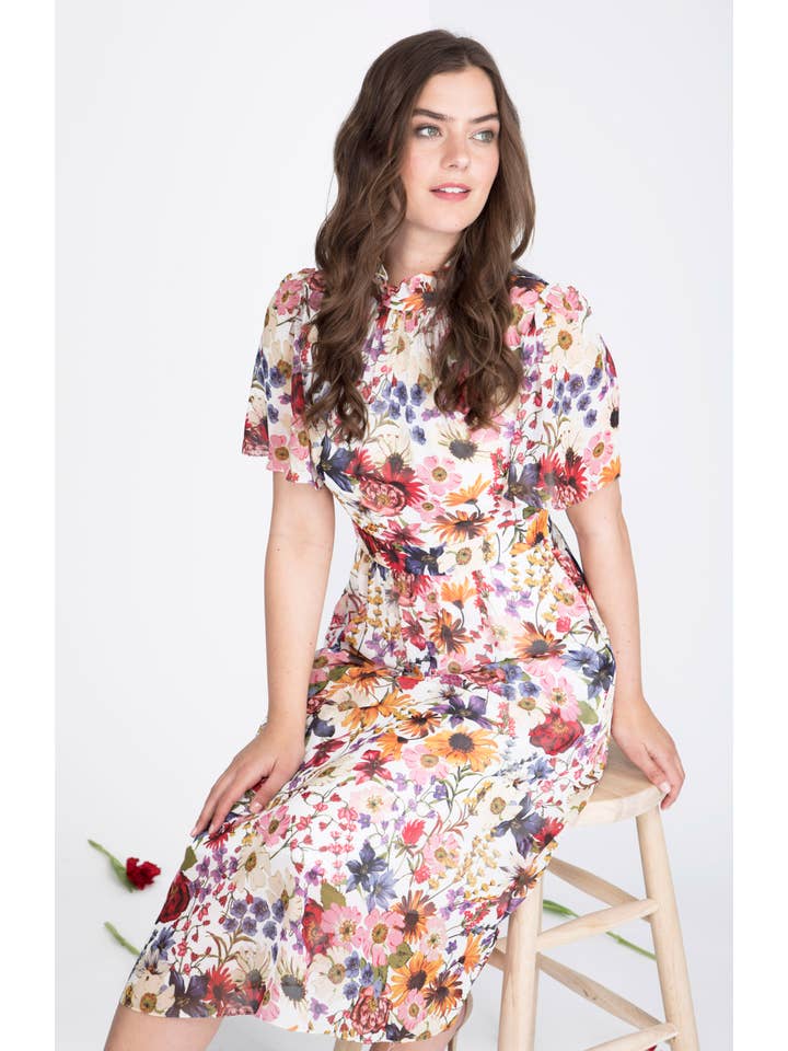 Julia Jordan - Wholesale Dress - Women's - Julia Jordan Mock Neck A-Line Dress2