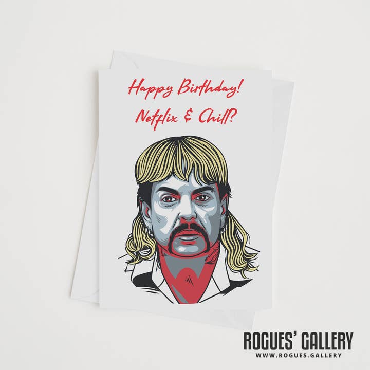 Rogues' Gallery – wholesale Father’s Day card – Joe Exotic aka The Tiger King Birthday, Mother's Day5