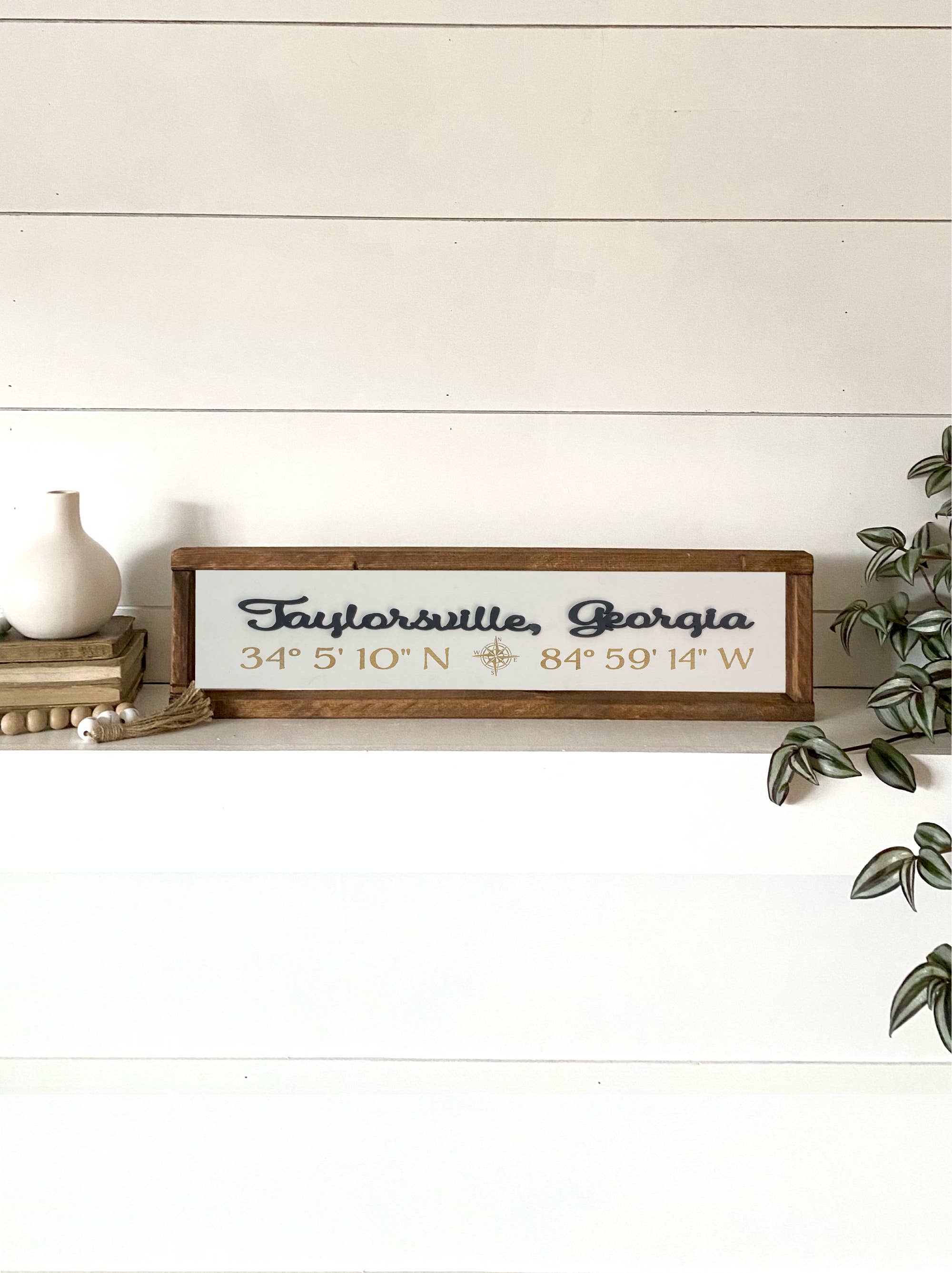 Pine Designs - Wholesale Sign - 24x6 "Any" City Sign -  Coordinates Wood Sign2