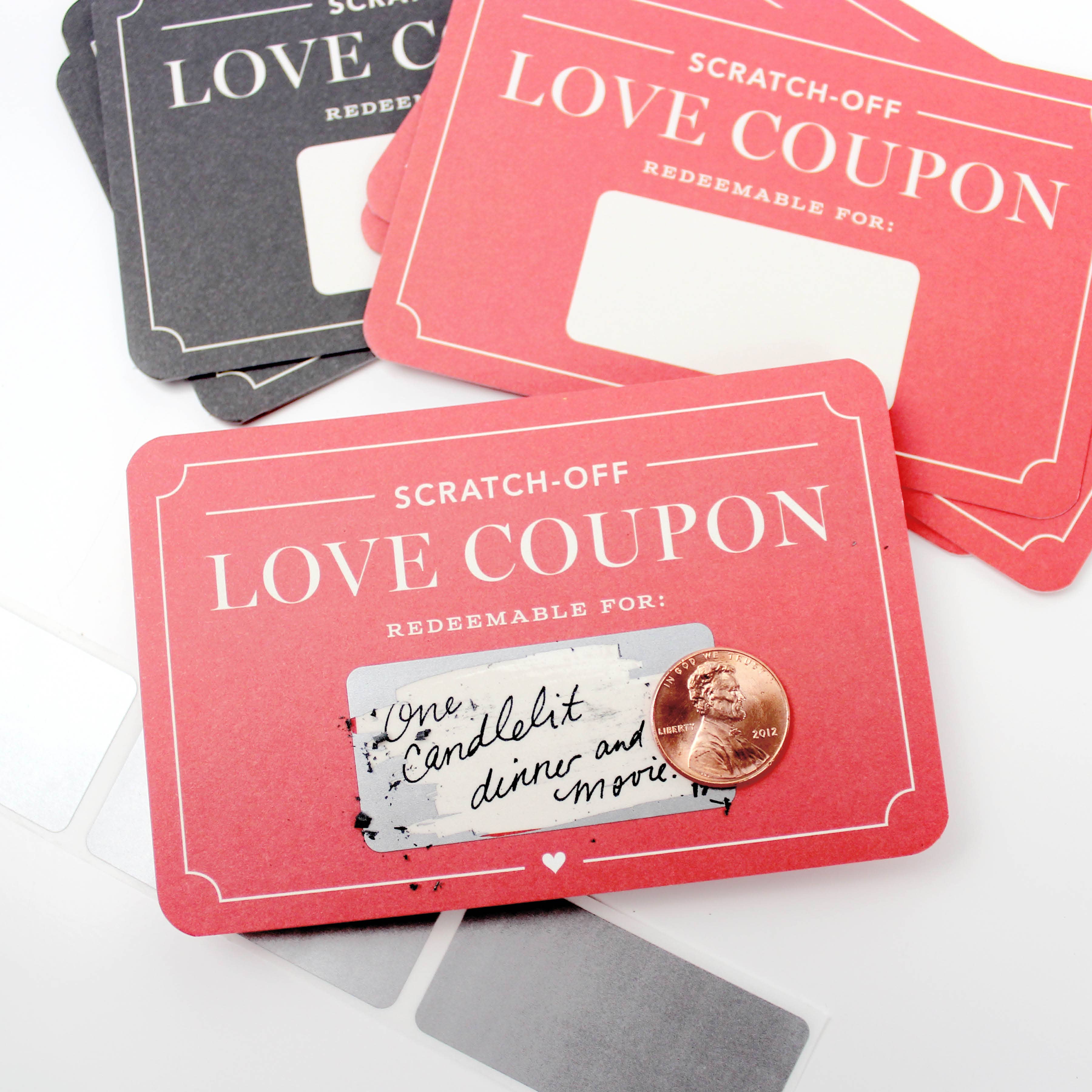 Inklings Paperie - Vente Cartes de déclaration d'amour - Bons à gratter - Love Coupons1