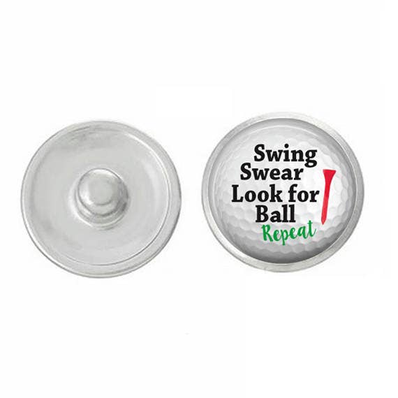 Golf - Swing Jure Look for your Ball Snap pour Bijoux Snap pour la vente par Say It in A Snap Jewelry