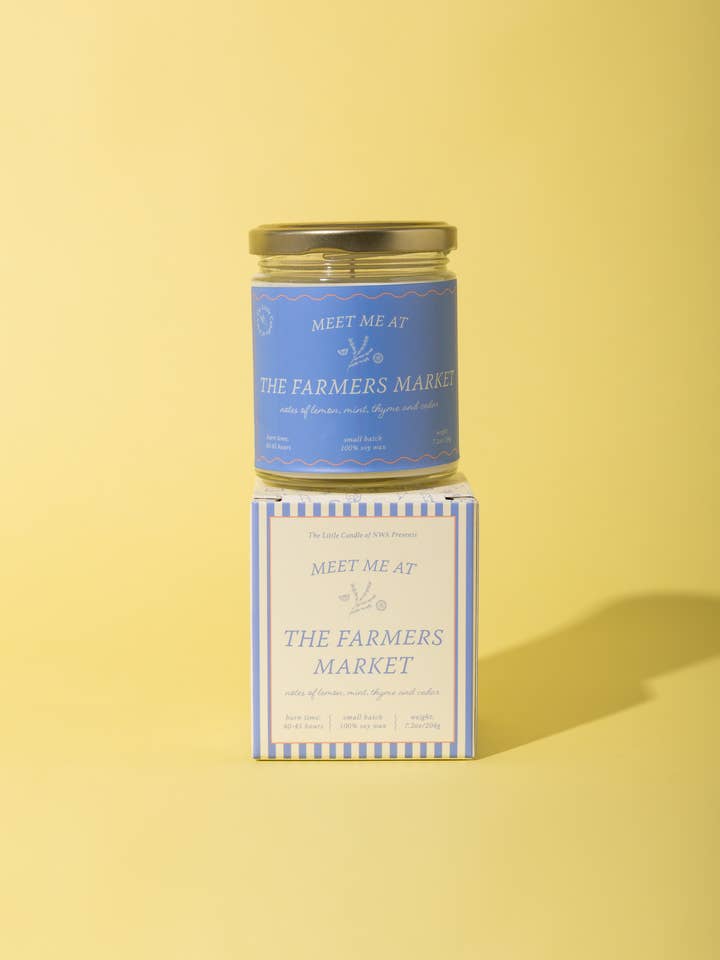 Meet Me at the Farmers Market for wholesale by The Little Candle of NWA