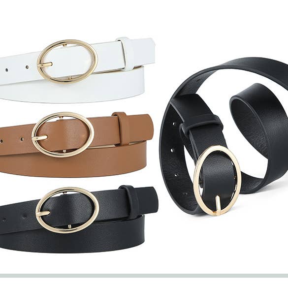 Lily Clothing - Wholesale Belt - Women's - LEOPARD PRINT PU LEATHER BELT WITH ROUND BUCKLE10