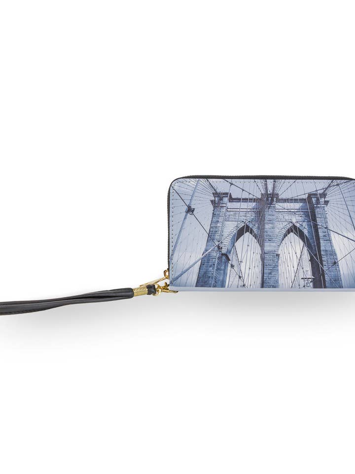 Carteira de Pulso com Fecho de Impressão da Ponte de Brooklyn Rebecca & Rifka por atacado de Magid