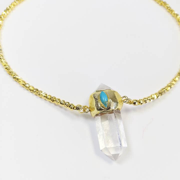 Miz Casa & Co Soraya Necklace Clear Quartz for wholesale on Faire1
