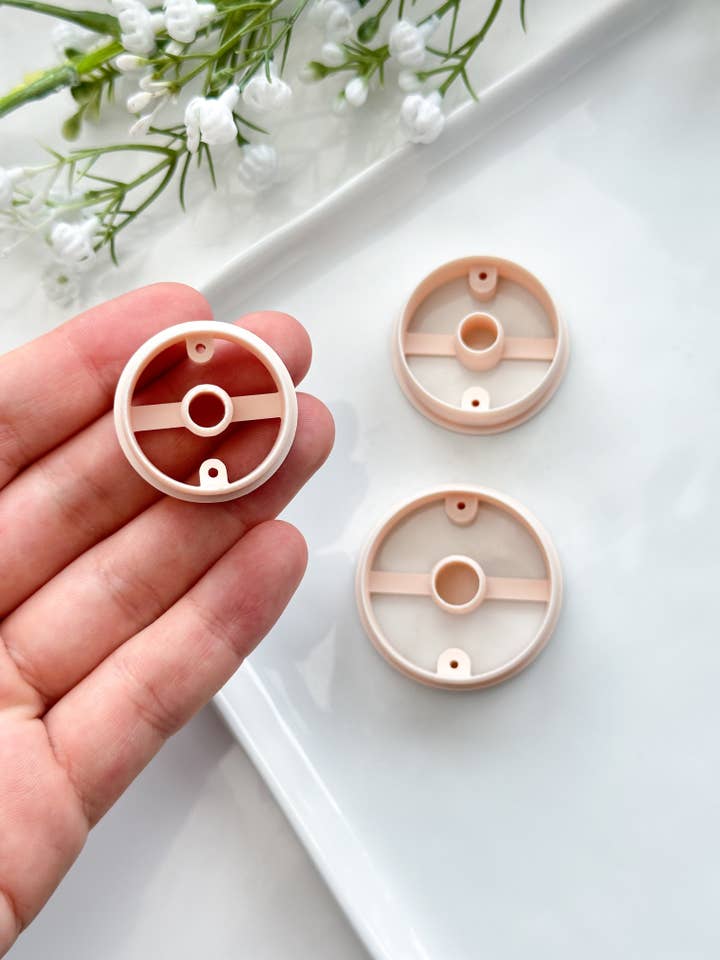 Chunky Circle Donut mit Bohrführungen, Fimo Cutter für den Großhandel von Tera Clay