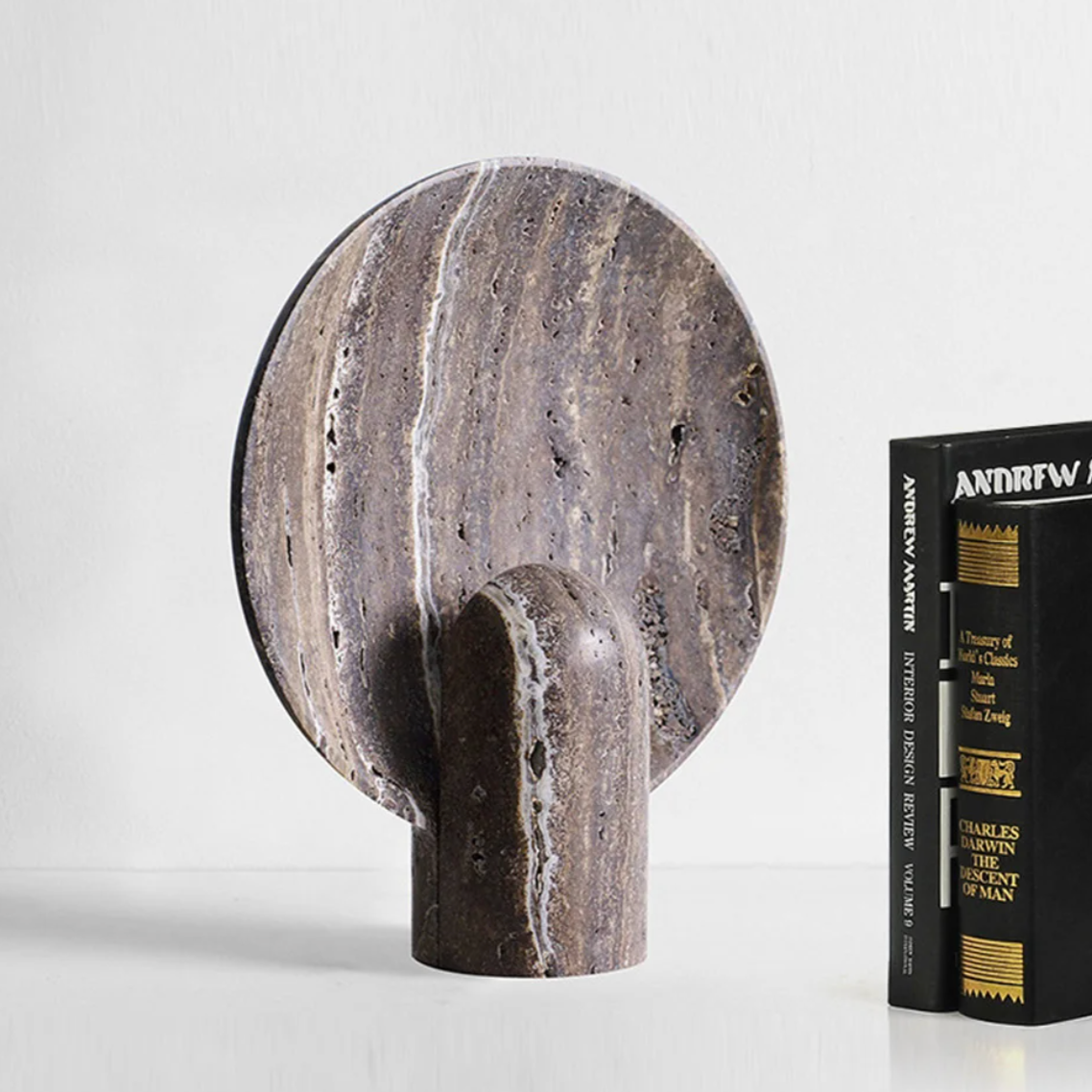 BRECK + FOX - Wholesale Accent/Desk Lamp - Faux Travertine Stone Lamp6