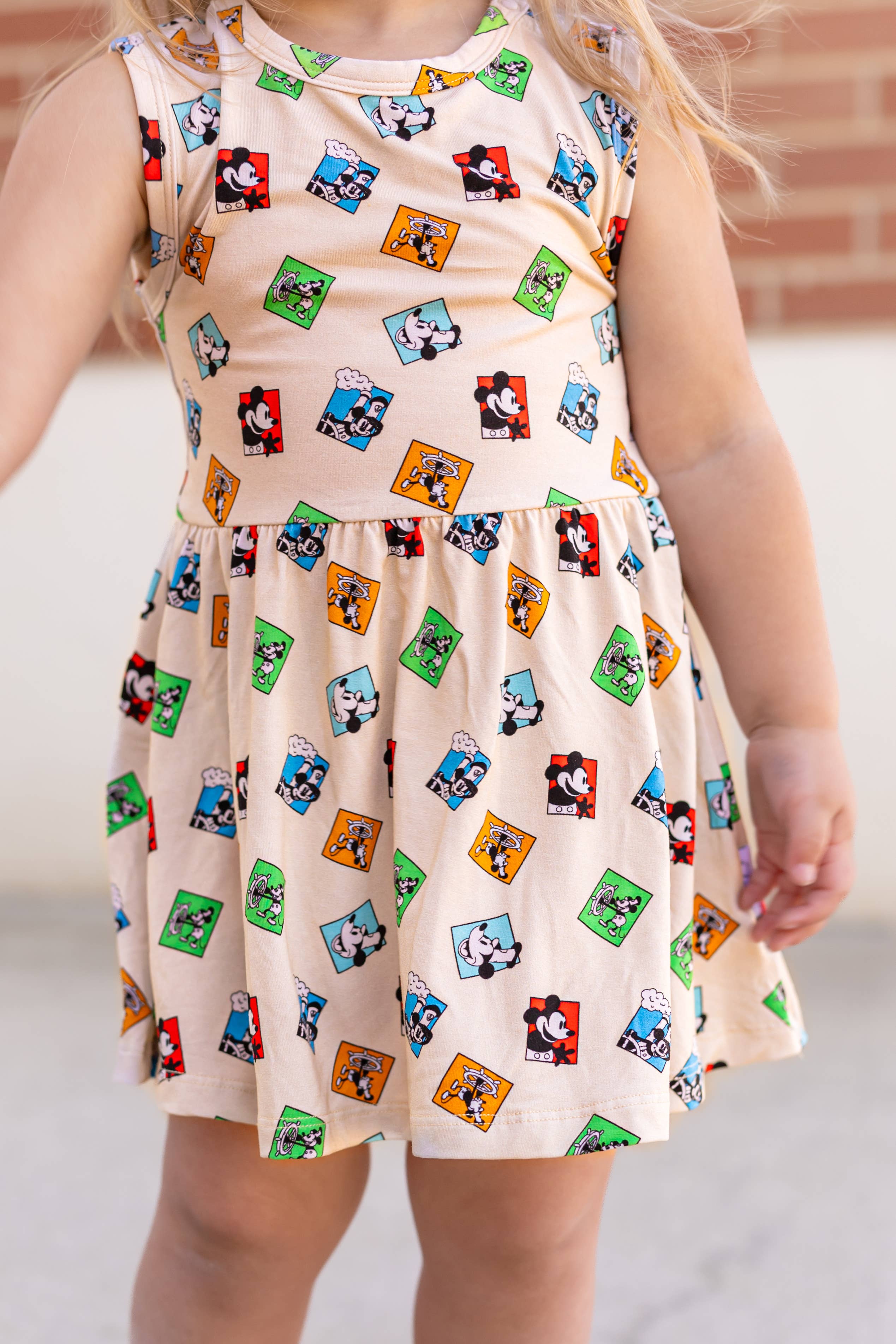 Love, Eloise - Wholesale Dress - Baby - Steamboat Willie Bodysuit Twirl Dress1