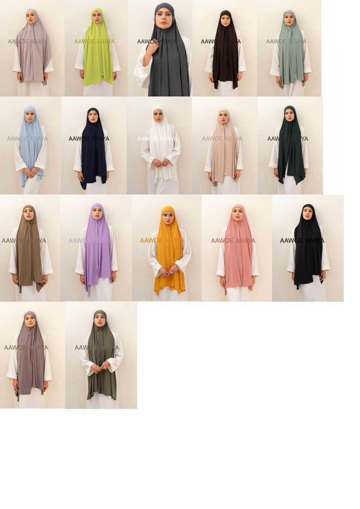 Aawoe Abaya - Wholesale Hijab - Women's - Elegant Long-Sleeve Shawl - 2484-HIJ12