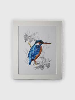 Kingfisher And Knotweed 10x12" for wholesale by Variorum