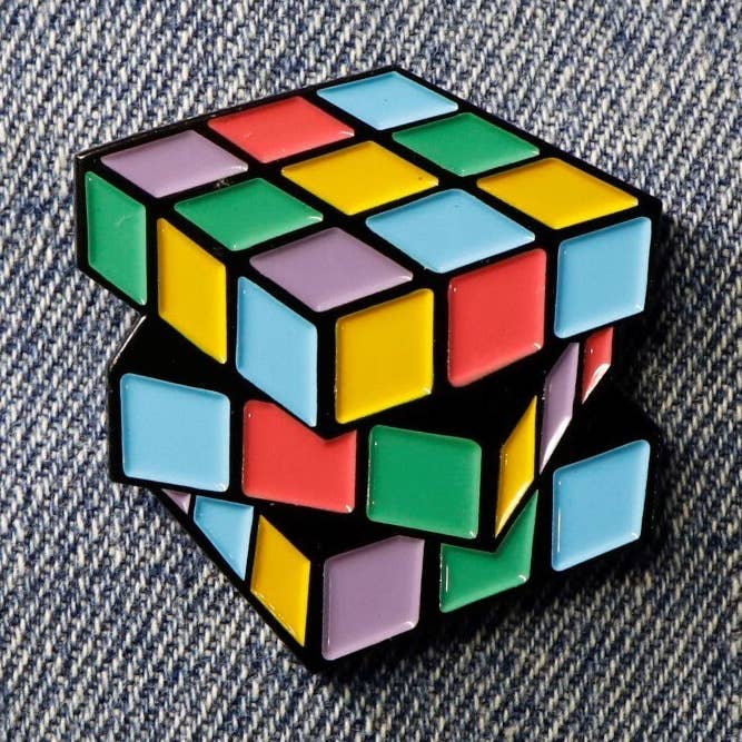 Pincodes - Wholesale Lapel pin/button - Colourful Puzzle Cube Soft Enamel Pin/Badge, Escape Room0