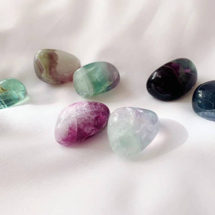 Mini Rainbow Fluorite Tumblestone for wholesale by CRISTALLI E STELLE