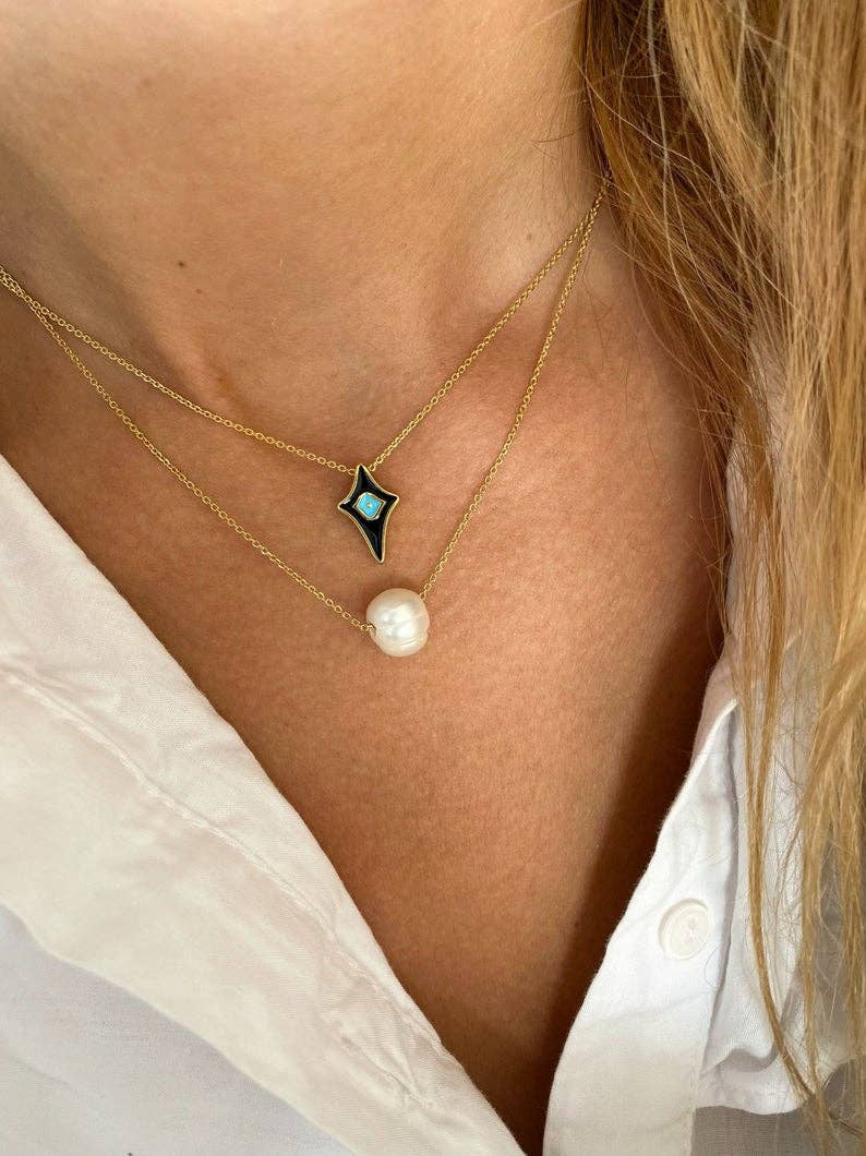 Christina Christi - Wholesale Pendant/Charm Necklace - Cross Evil Eye Necklace - Freshwater Pearl Necklace4