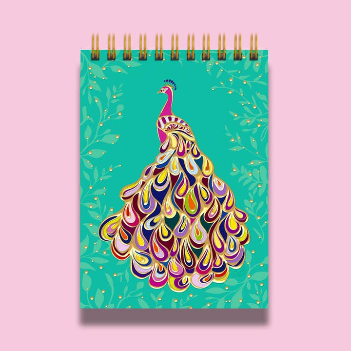 Taccuino A6 Pavone con Lamina Dorata per la vendita all'ingrosso da parte di Oditti