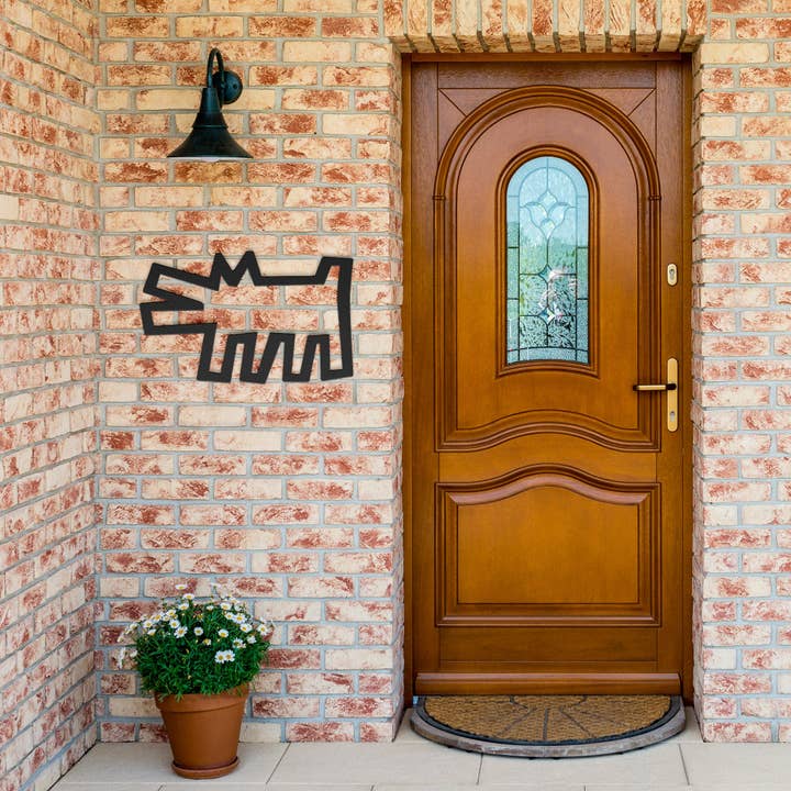 Keith Haring Dancing Dogs Figure Metal Wall Art 1 for wholesale by SkateboardArtsy