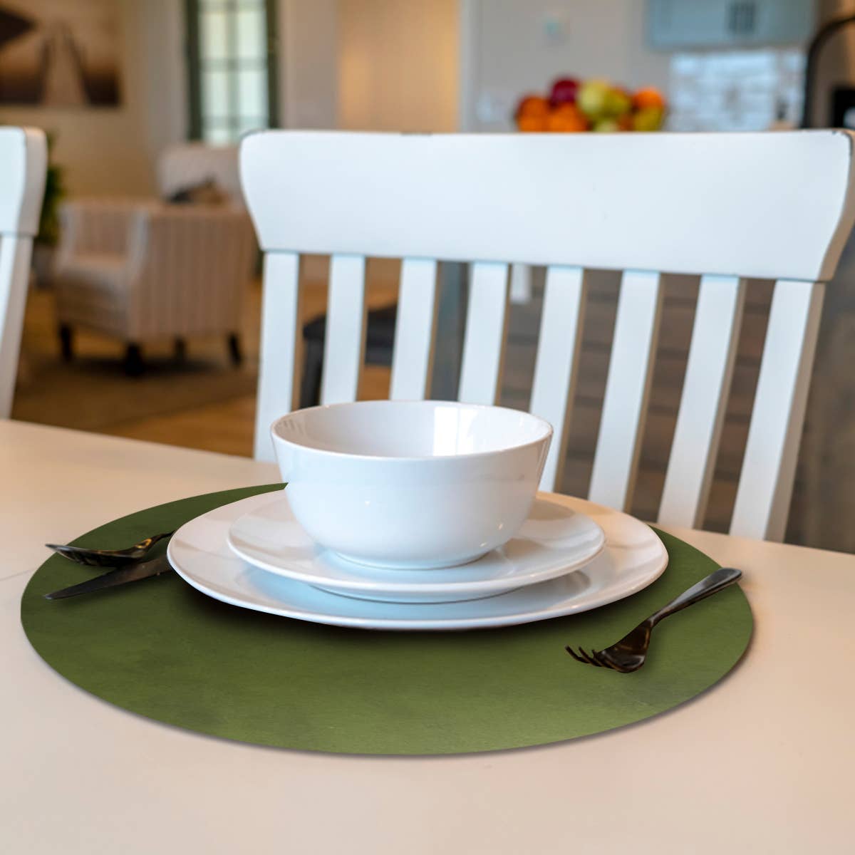 Davanti/Vía Deco Home - Wholesale Placemat - Placemat Vegan Leather Round & Copper (15 in)14