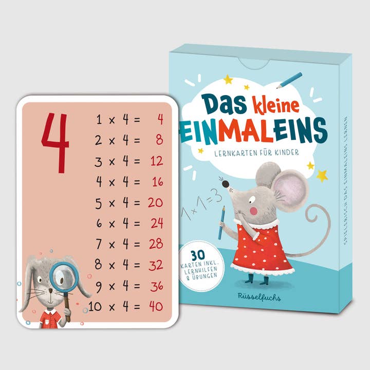 Rüsselfuchs - Wholesale Learning Cards - Kids & Baby - Multiplication cards with number series 1-10 including learning tips & exercises "The small multiplication table"7
