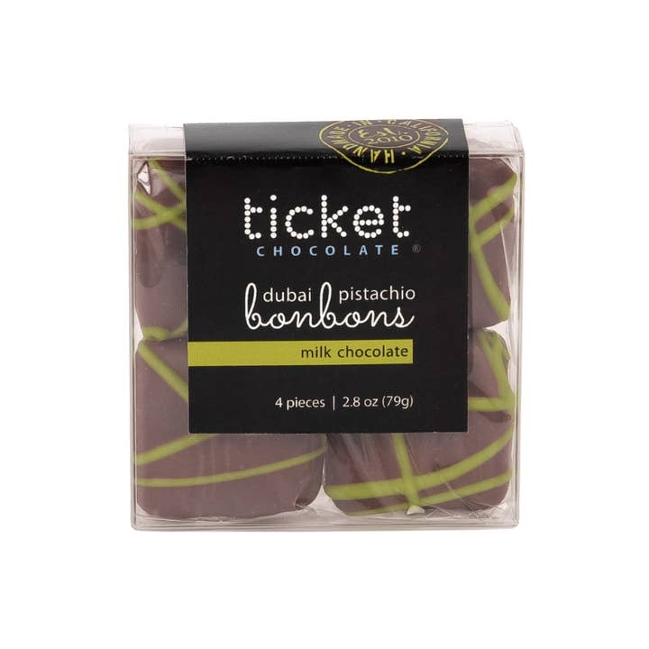 Ticket Chocolate - Wholesale Chocolate - Dubai Chocolate Pistachio Bonbons (2.8 oz)
