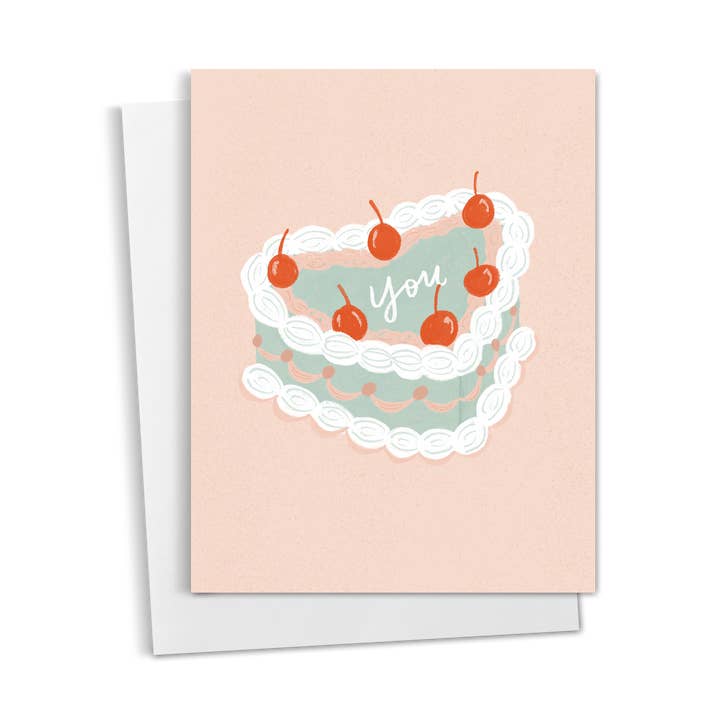 Retro-Herz-Kuchenkarte für den Großhandel von Asteria Studio