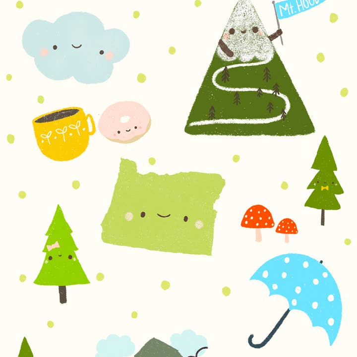 Postal de Oregon Landmarks para venta al por mayor de Robot Candy