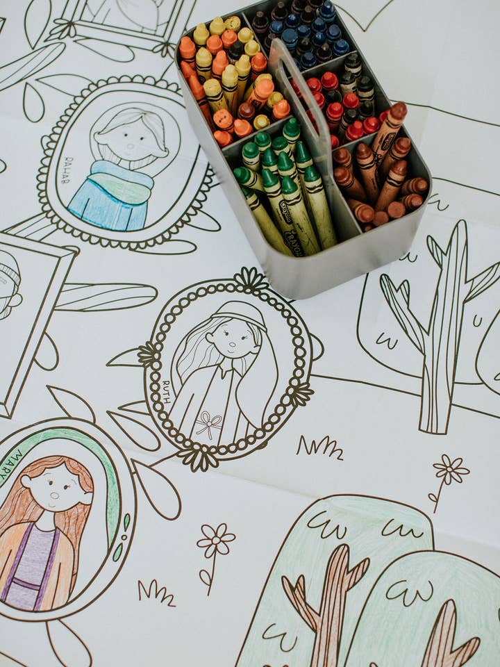 Family Tree of Christ Advent JUMBO Coloring Sheet for wholesale by Tiny Theologians