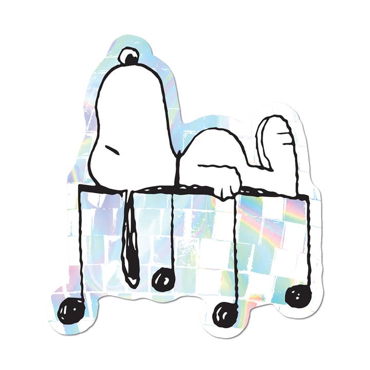 Disco Snoopy - Adesivo fustellato per la vendita all'ingrosso da parte di Apply Stickers