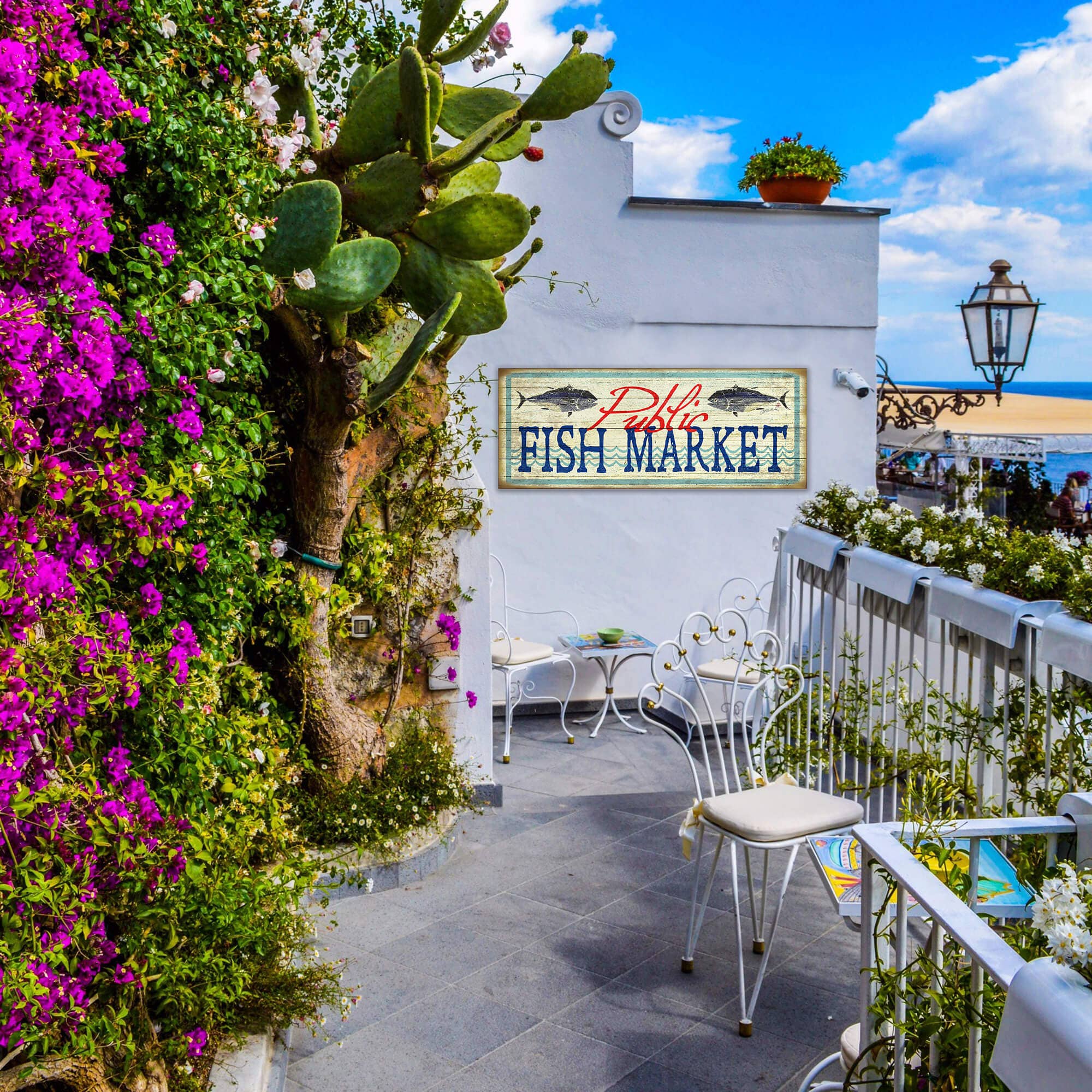 Old Wood Signs - Wholesale Sign - Public Fish Market - Wood & Metal Wall Art1