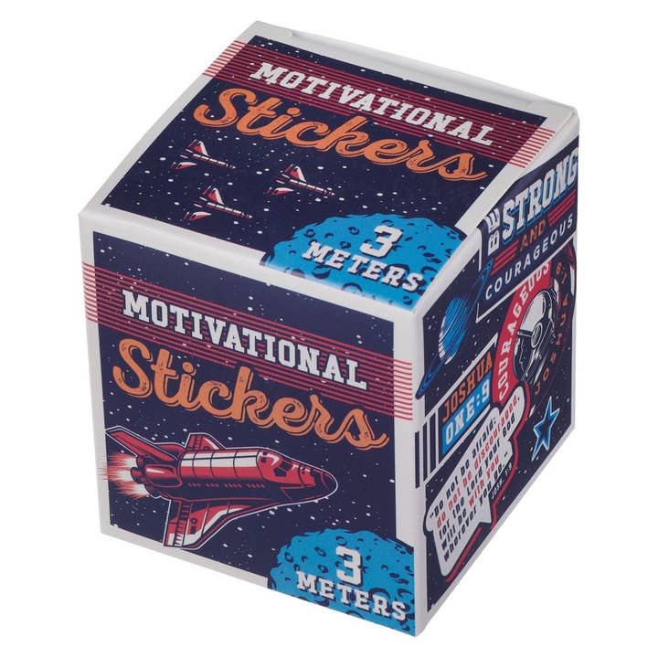 Sticker Roll Motivational Strong & Courageous Josh. 1:9 for wholesale by Christian Art Gifts