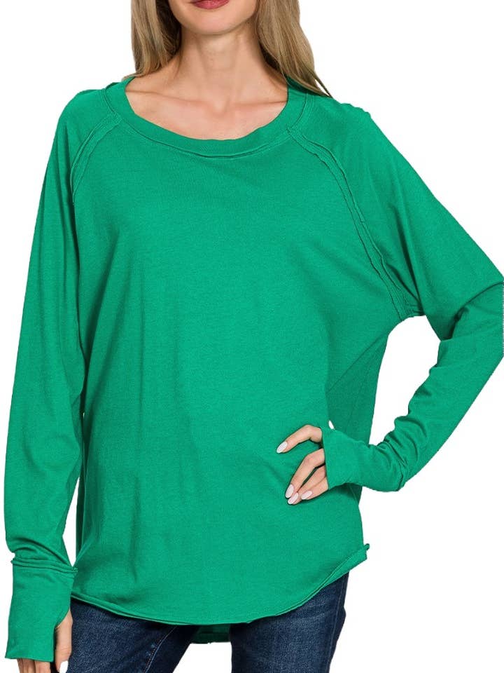 Top en coton à manches raglan pour la vente par Vanilla Monkey