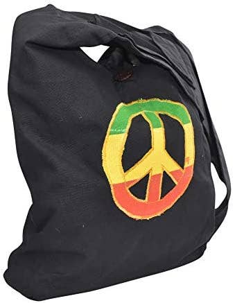 Mandala Crafts – wholesale Crossbody bag – Women's – Rasta Peace Sign Crossbody Boho Shoulder Bag8