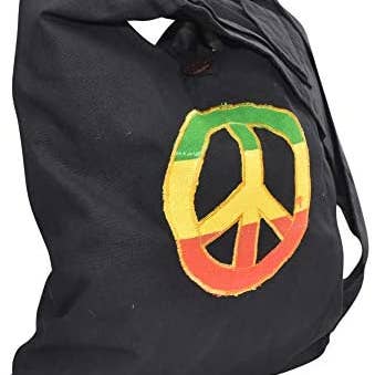 Mandala Crafts – wholesale Crossbody bag – Women's – Rasta Peace Sign Crossbody Boho Shoulder Bag8