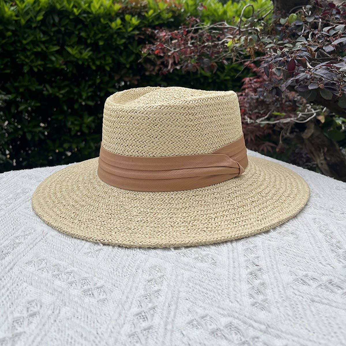 ACCITY - Wholesale Straw Hat - Women's - BEACH VACATION SUN FEDORA STRAW HATS FOR WOMEN_CWAH11517