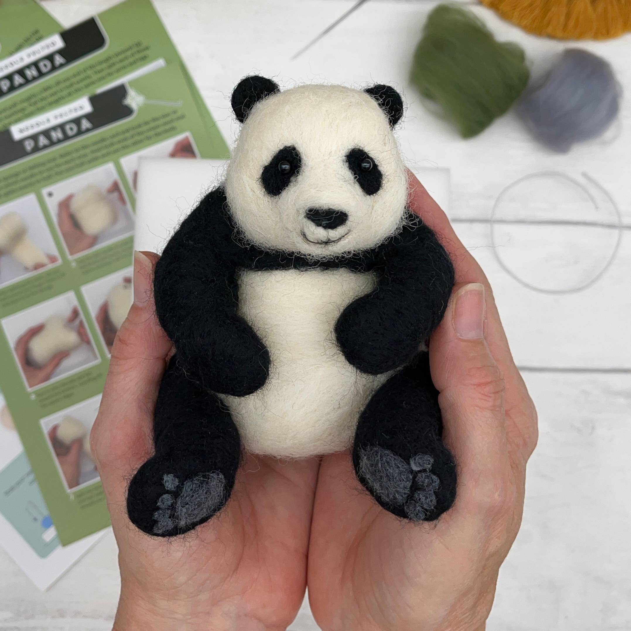 Bergin & Bath – wholesale Craft sewing kit – Needle Felting Kit - Panda - make your own giant panda6