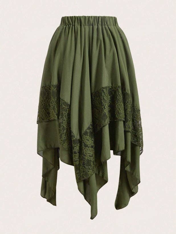 SALINA TRADING INC - Wholesale Skirt - Women's - Women Gothic Punk Lace Stitching Halloween Skirt6