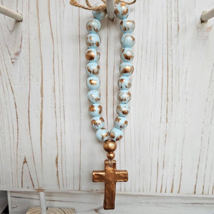 Let There be Light, Inc - Vendita all&#x27;ingrosso Decorazioni da tavolo - Perlina Blessing, 20 mm, in legno massello e resina, 30,5 cm, decorazione per auto o casa10