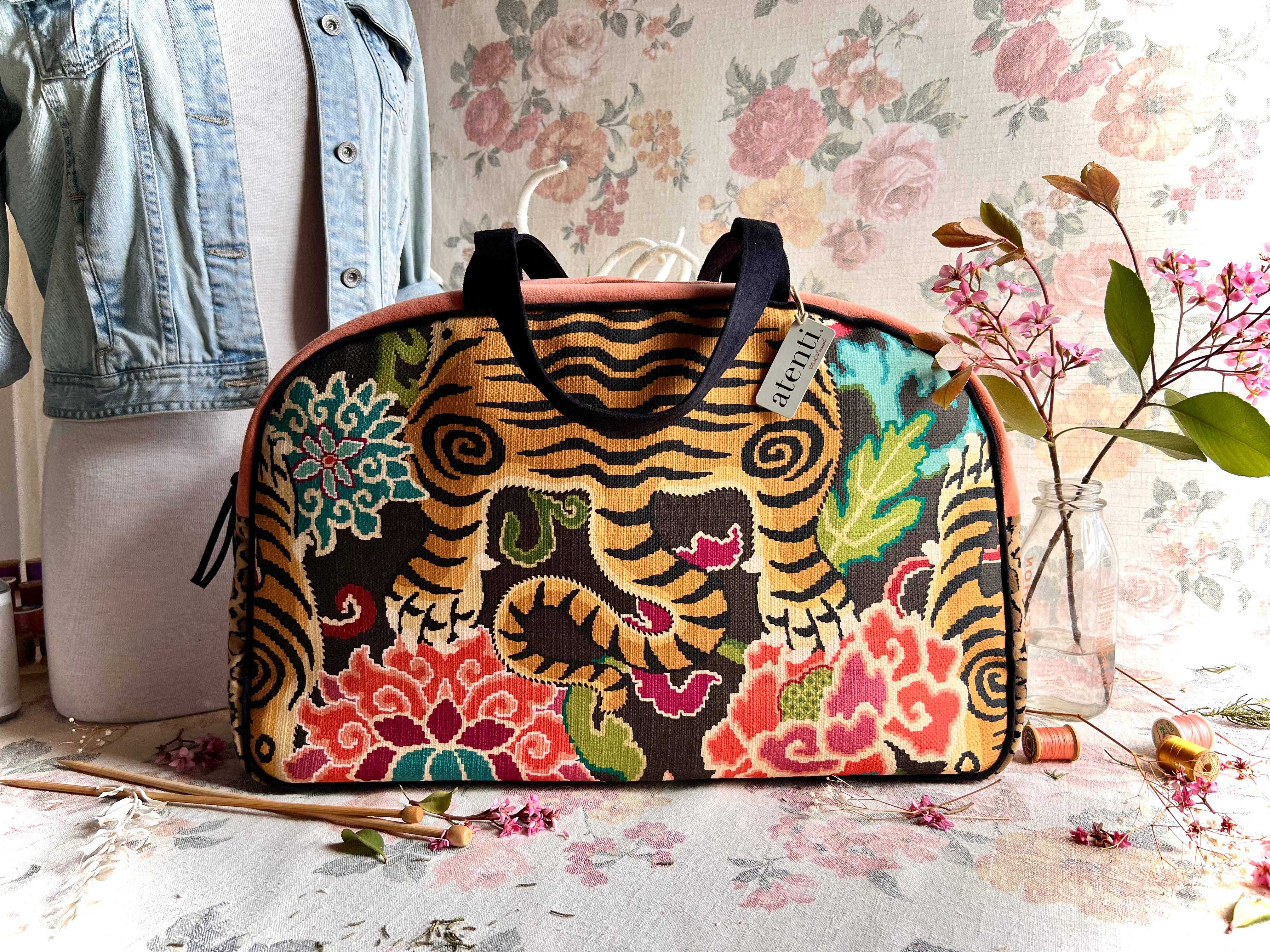 Atenti - Venta al por mayor Bolsa de viaje - Mujer - Le Tigre Overnighter-Atenti USA hecho a mano, bolso de fin de semana, bolsa de viaje1