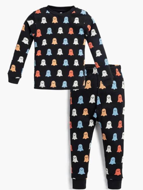 Monica + Andy - Wholesale Sleepwear Set - Kids - Halloween Kids Two-Piece Pajama Set_Colorful Ghosts0