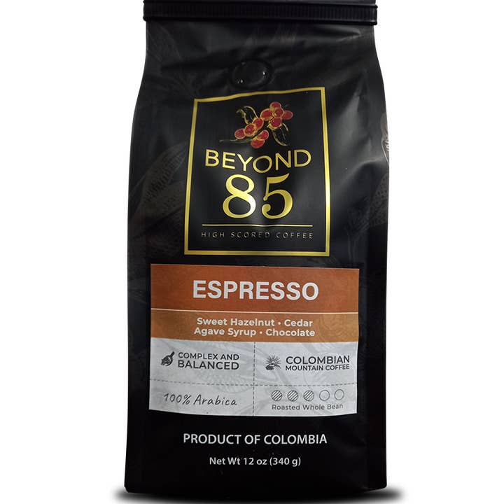 BEYOND 85 COFFEE - Wholesale Coffee Beans - Espresso Premium Colombian Coffee (12oz) | Beyond 85 Coffee