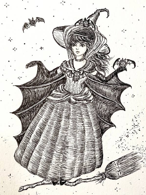 Off to the Ball 5x7 Print for wholesale by Cat Mallard Art