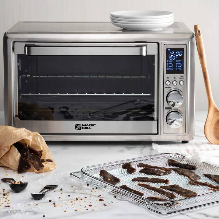 Alpine - Wholesale Kitchen appliance - Magic Mill Air Fryer Toaster Oven – 30L Capacity 1800w Smart Convection Oven and Dehydrator With 3 Style Trays – LED Display – Brushed Stainless Steel2