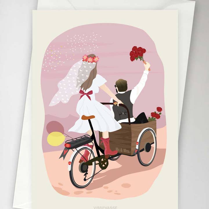 ViSSEVASSE - Wholesale Wedding Card - WEDDING BIKE - card