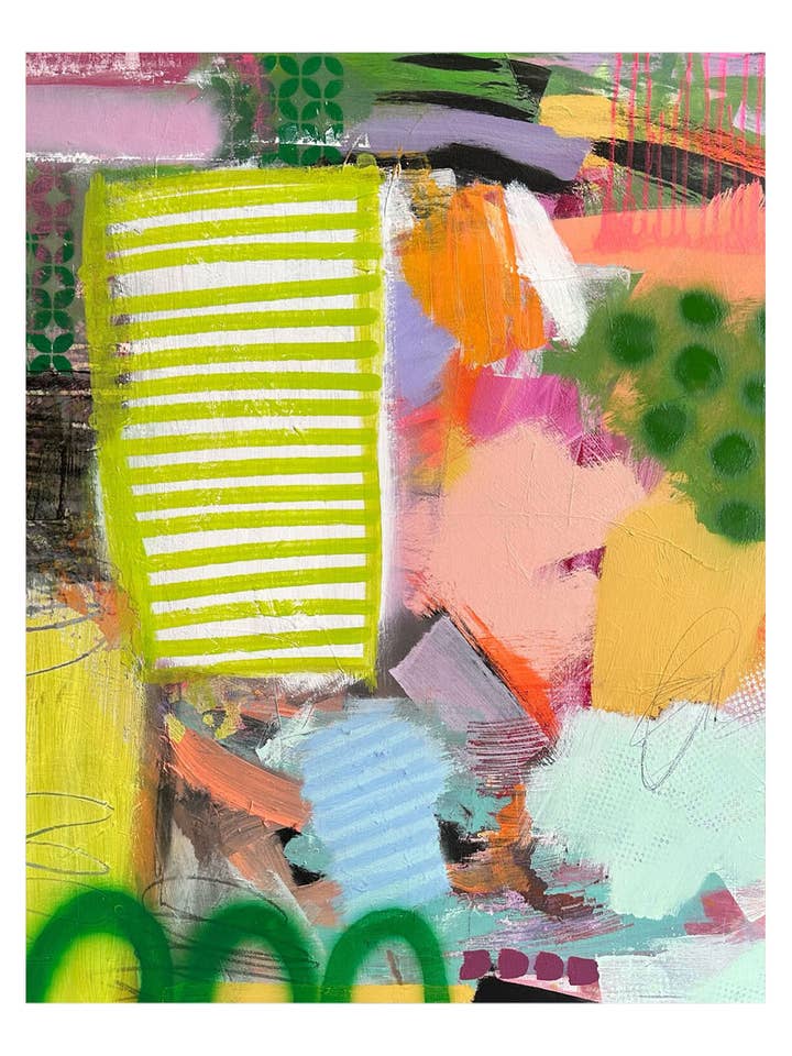 Chutes and Ladders Abstract Art Print for wholesale by Valerie Dumas Art