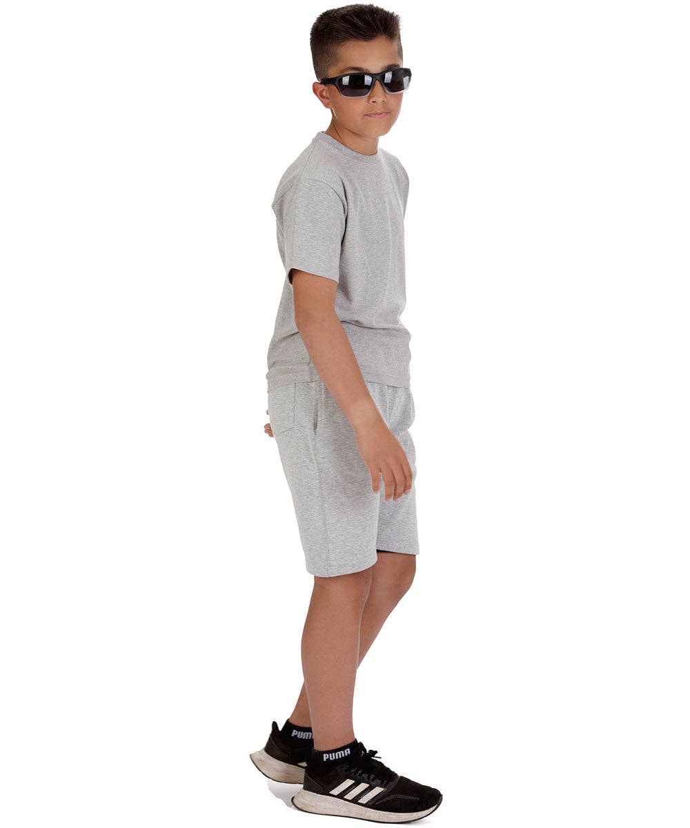 Oxford Grå Kids Oxford Grå T-shirt og shorts sæt for engroshandel på Faire2