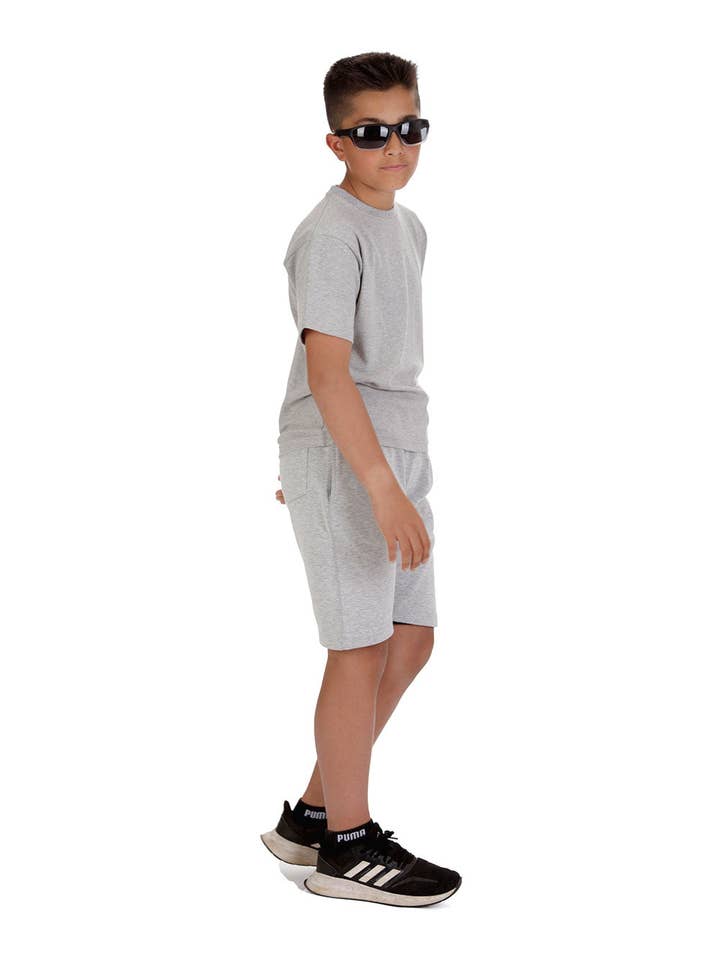 Oxford Grå Kids Oxford Grå T-shirt og shorts sæt for engroshandel på Faire2