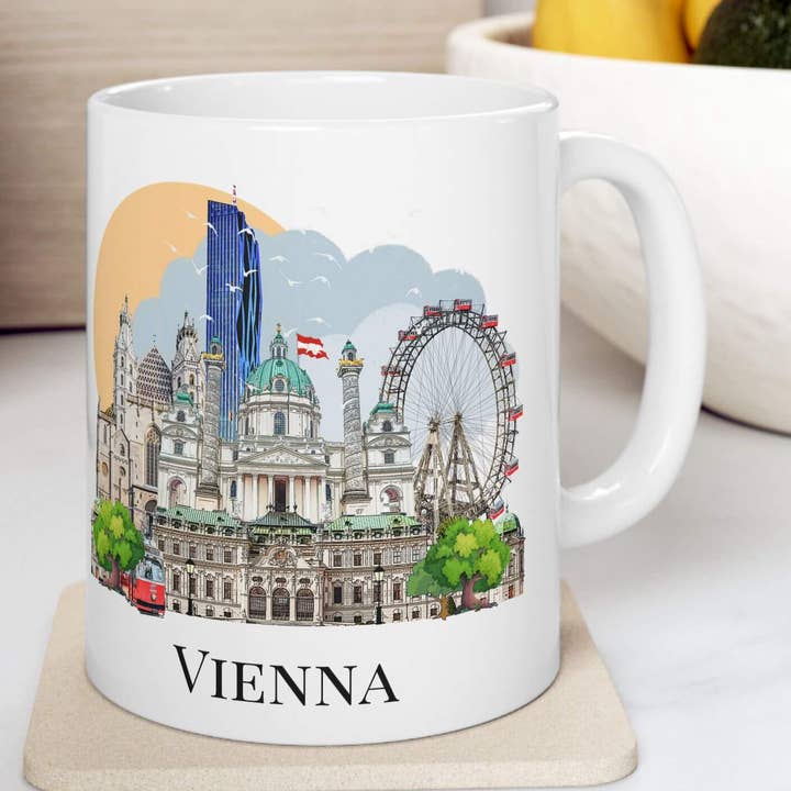Vienna Landmarks Mug for wholesale by simply blessed shy