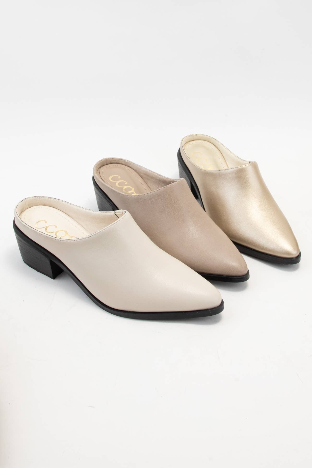 CCOCCI - Wholesale Mules - Women's - CCOCCI MINI PACK | GINA POINTED-TOE BLOCK HEEL MULE24